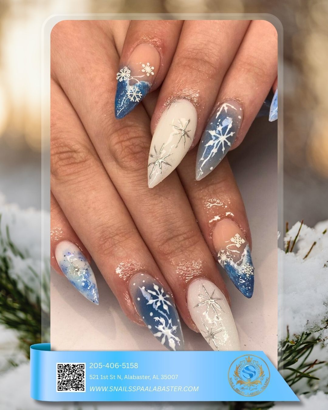 Winter Christmas Visual Idea Winter Christmas Visual Idea β Christmas Acrylic Nails 2026
