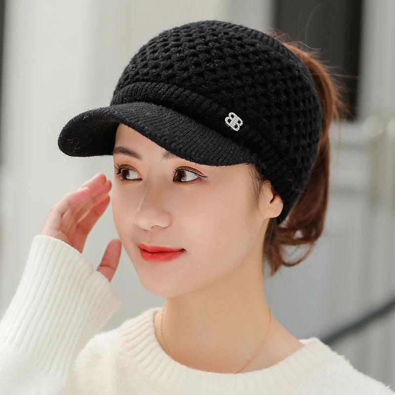 Ponytail With Winter Hat — Winter Ponytail Hairstyles