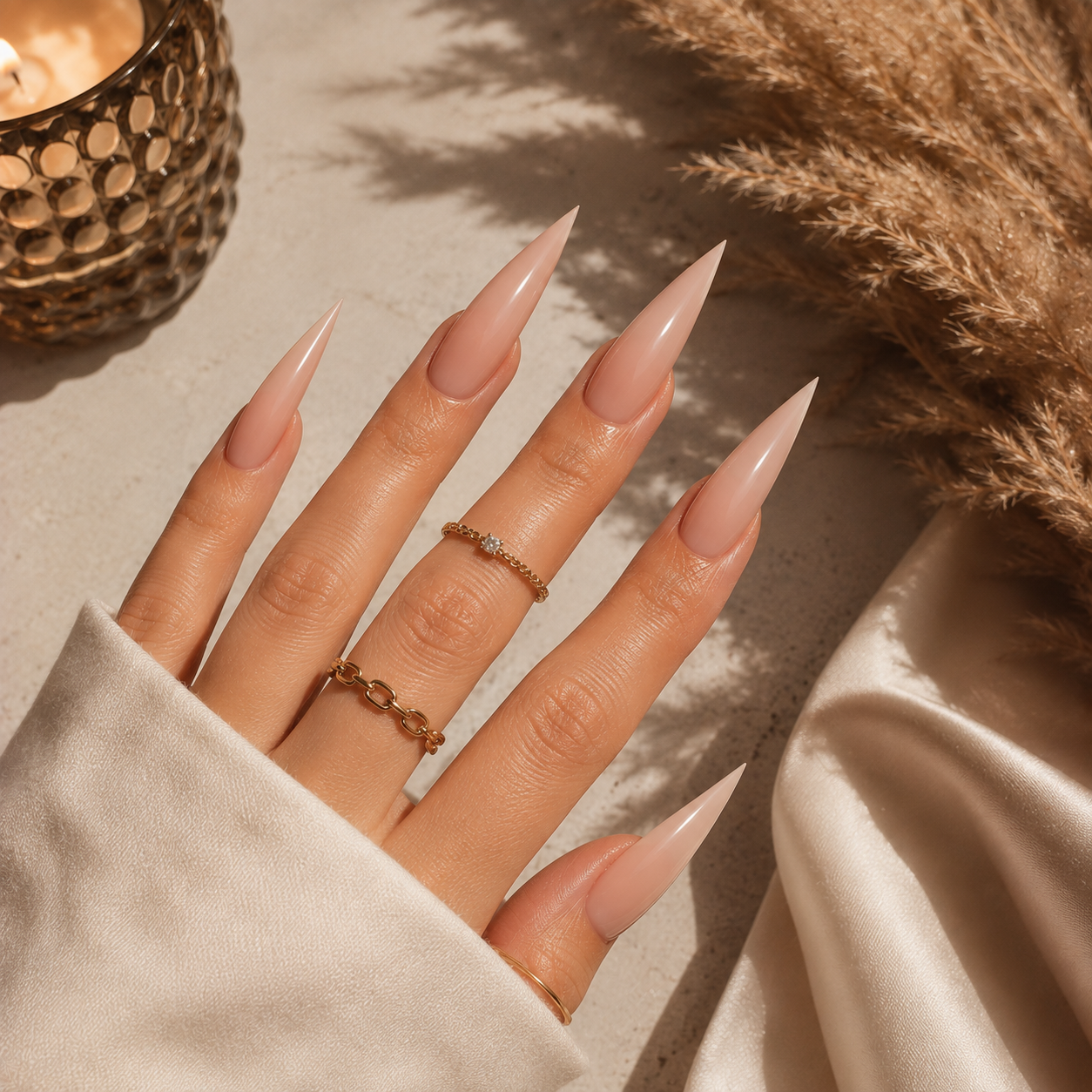 Sheer Light Nude Pink Stiletto Nails Sheer Light Nude Pink Stiletto Nails β Winter Stiletto Nails