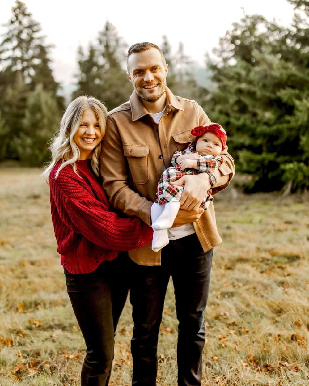 Festive Plaid Baby Dress and Cable Knit Sweater for a Winter Family Photo Festive Plaid Baby Dress and Cable Knit Sweater for a Winter Family Photo β Winter Family Photo Outfits