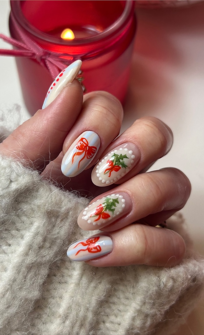 Christmas Winter Visual Idea — Cozy Winter Nails