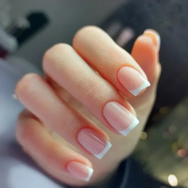 The Single Detail A Reader Notices First Matte Nude Glitter Gradient Tips Short Square The Single Detail A Reader Notices First Matte Nude Glitter Gradient Tips Short Square β New Years Square Nails 2027