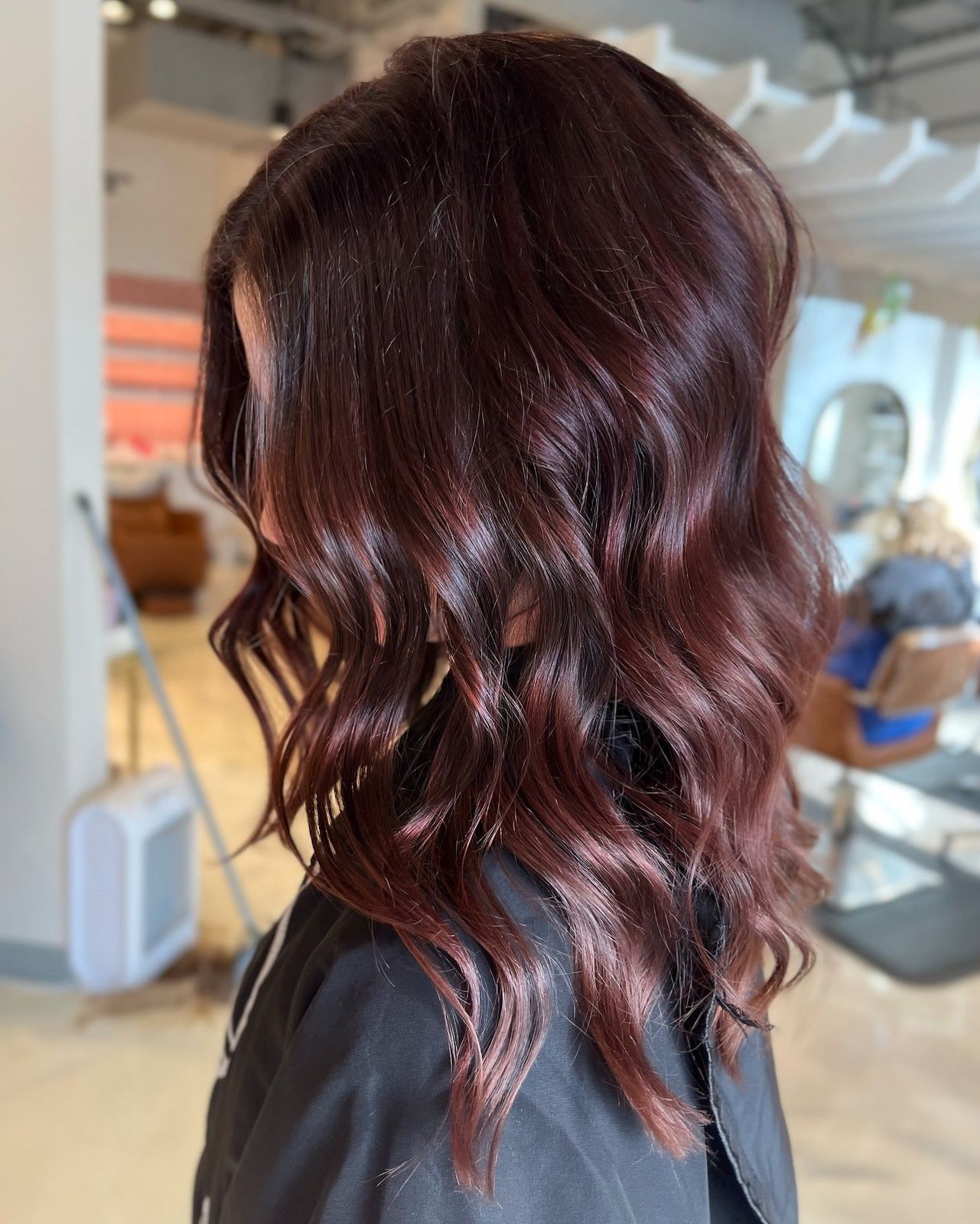 Side View Visual Idea Side View Visual Idea β Cherry Cola Hair Color