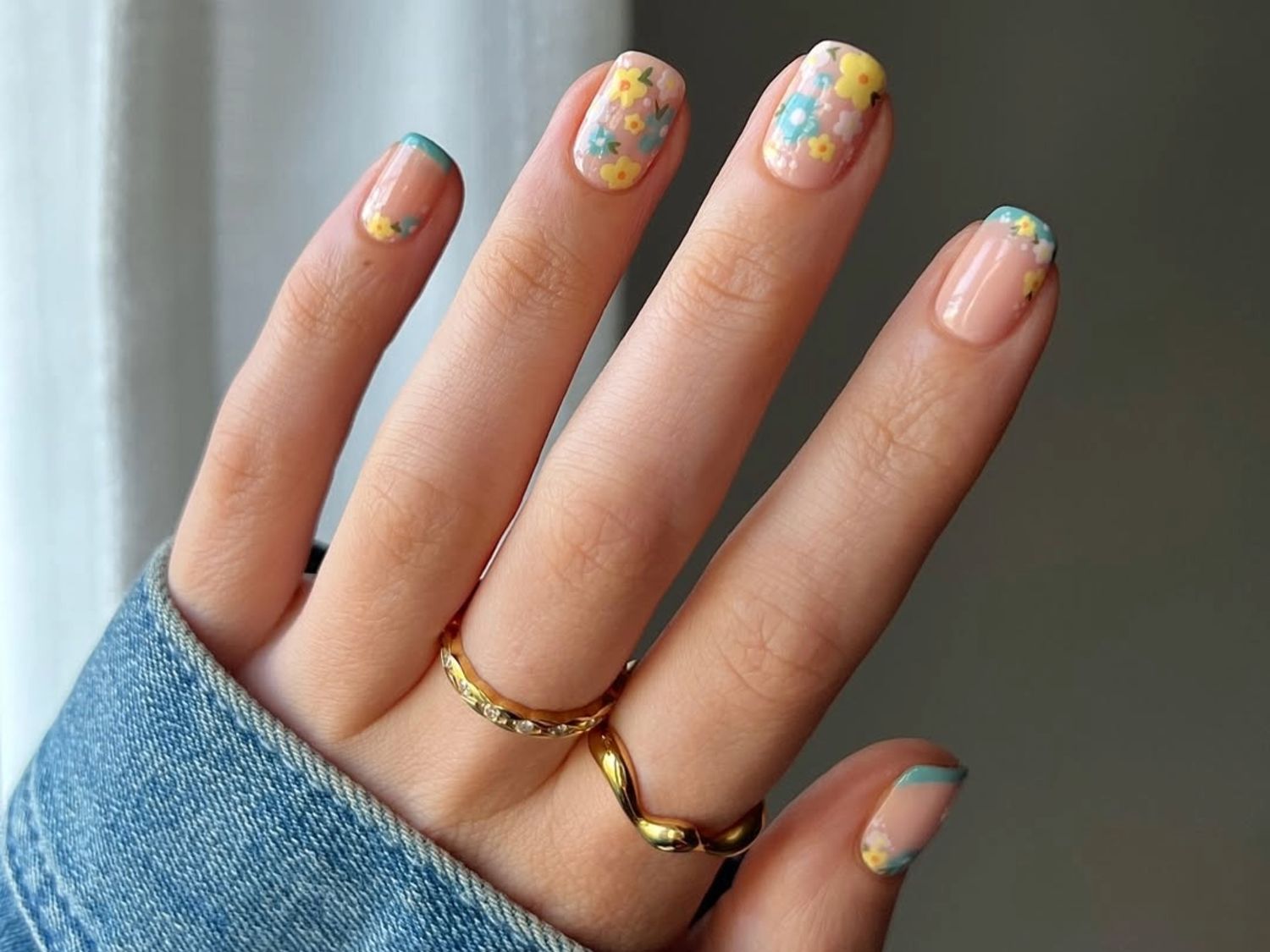 Precise Application Clean Lines Visual Idea — Winter to Spring Transition Nails