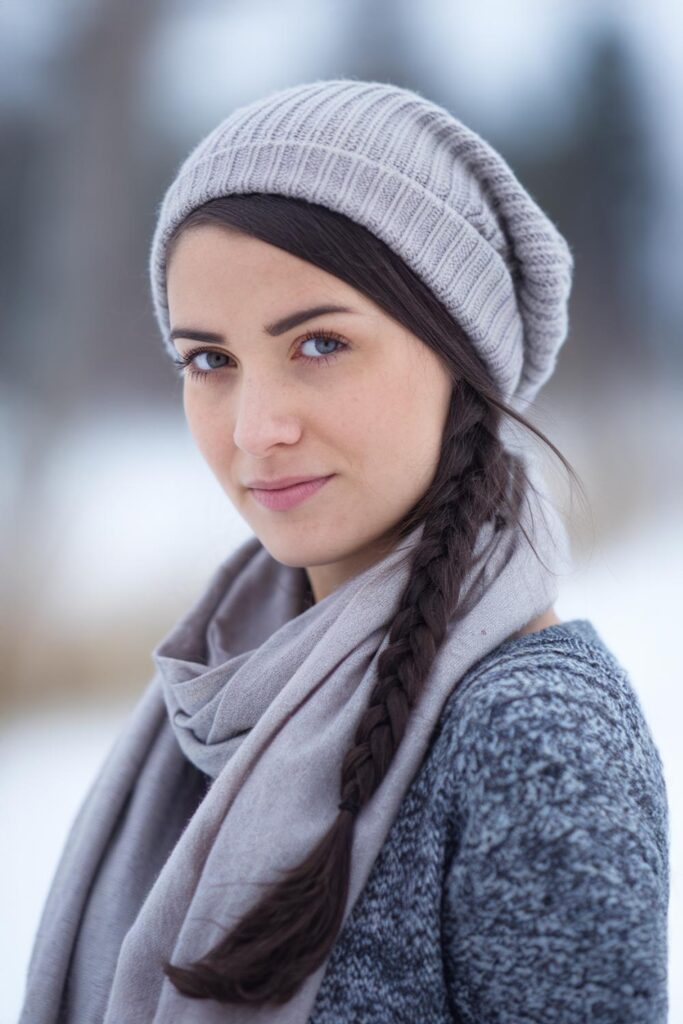 Braid Visual Idea Braid Visual Idea β Winter Hairstyles with Scarf