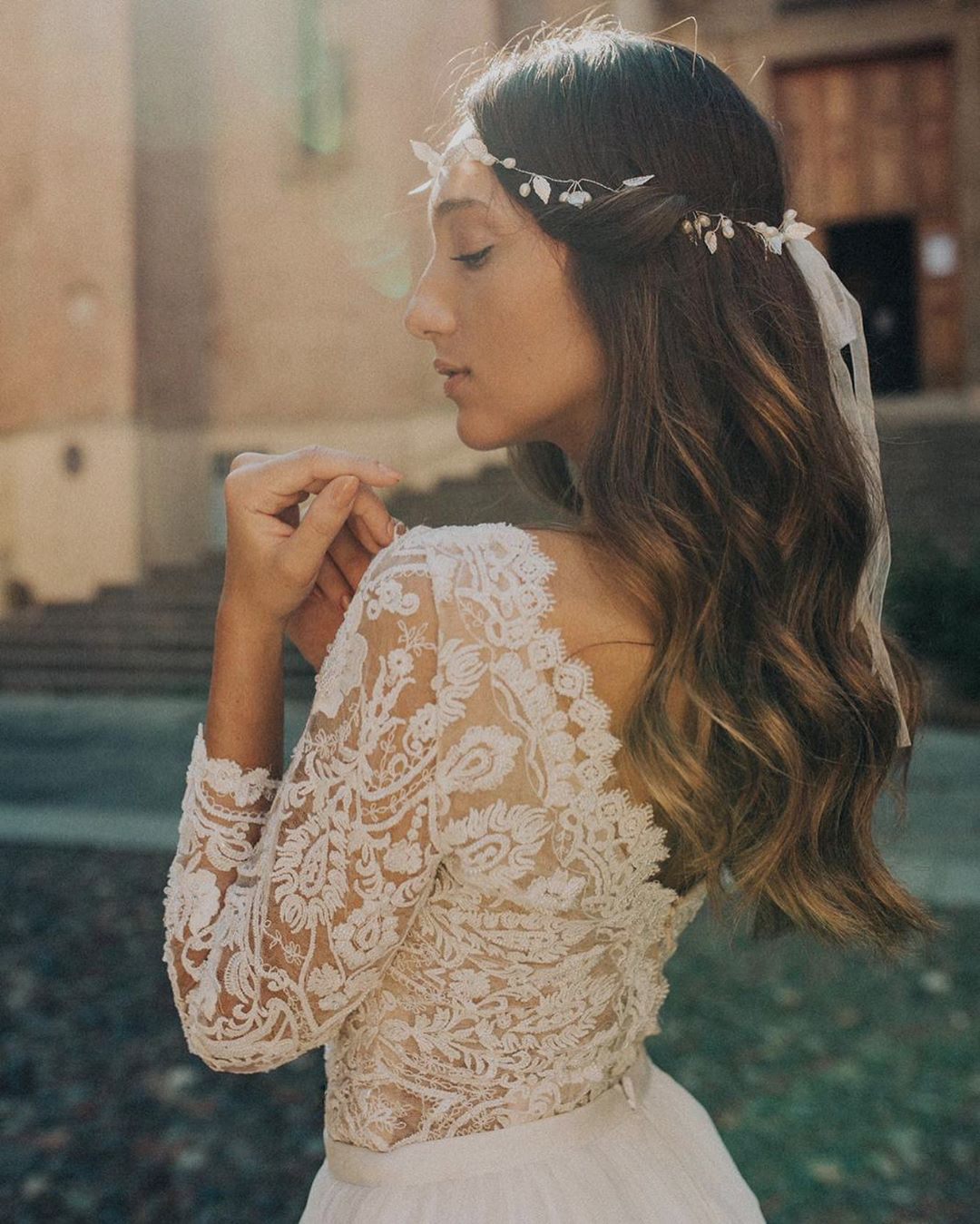 No Bangs Visual Idea — Winter Wedding Hairstyles