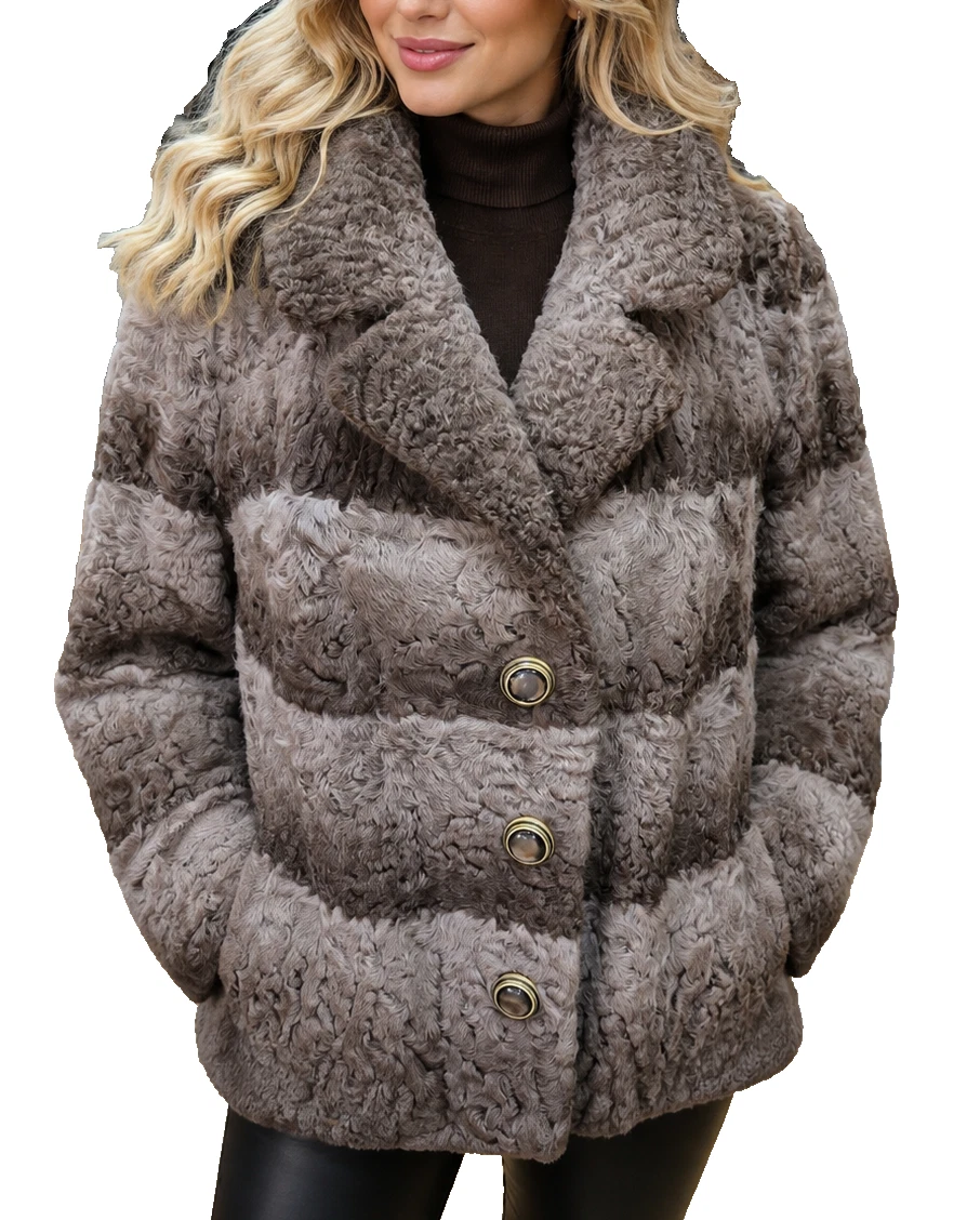 Textured Grey Cropped Faux Fur Coat: Comfort Trade-off — Faux Fur Coat Outfits
