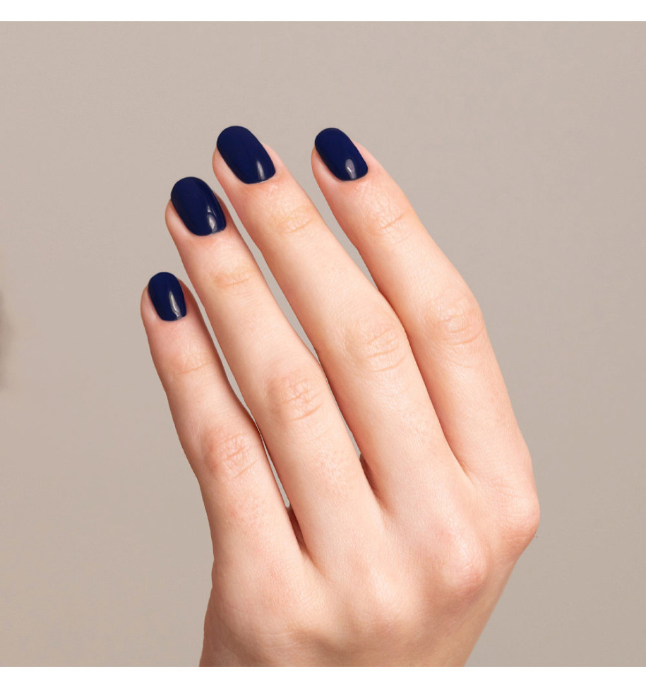 Deep Opaque Navy Oval Nails — Navy Blue Nails