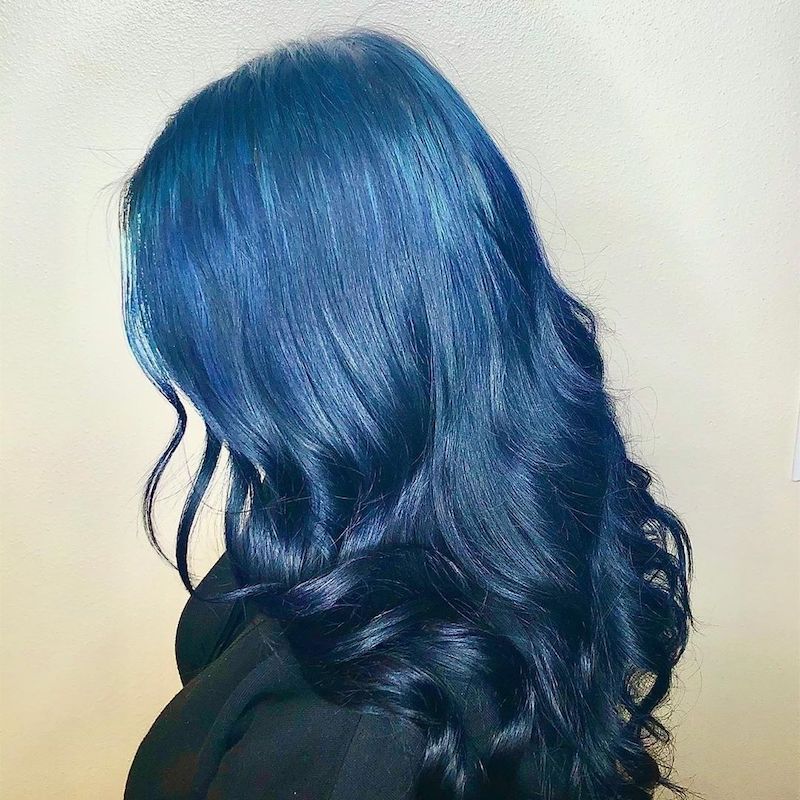 Vibrant Dark Blue Mid-Back Vibrant Dark Blue Mid-Back β Winter Hair Colors for Blue Eyes