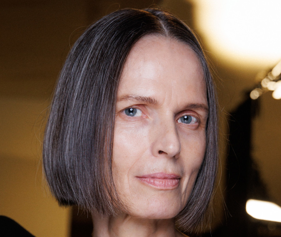 Dark Brown With Grey Streaks Visual Idea — Winter Hairstyles for Women Over 70