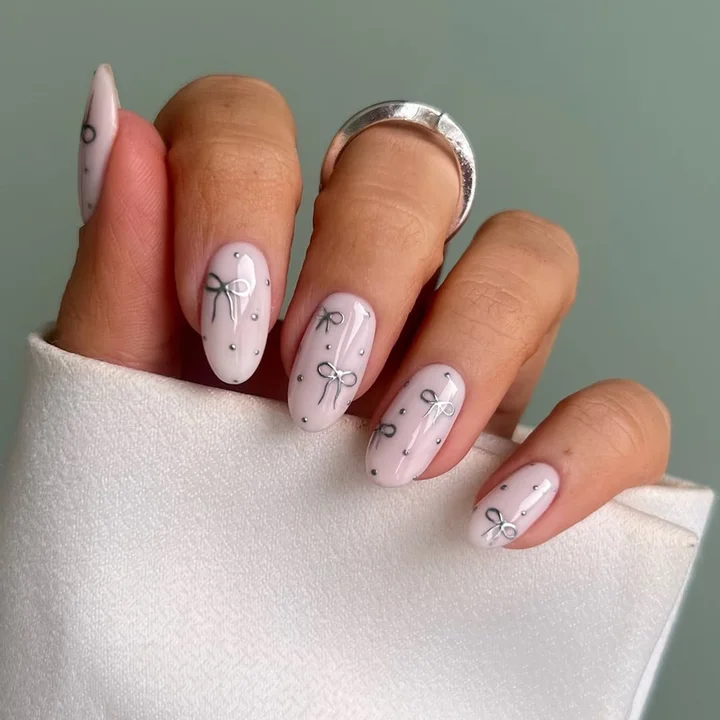 Sheer Pink Glitter French Tips Sheer Pink Glitter French Tips β Winter Nail Art Simple