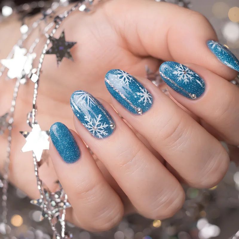 Shimmering Glitter Visual Idea Shimmering Glitter Visual Idea β Christmas Acrylic Nails 2026