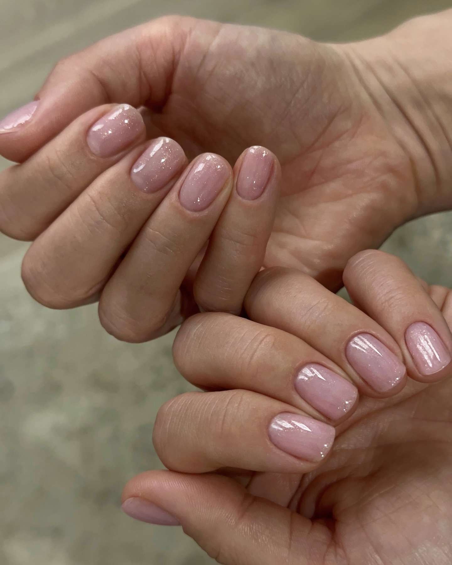 Milky Nude Subtle Shimmer Oval Milky Nude Subtle Shimmer Oval β Old Money Winter Nails