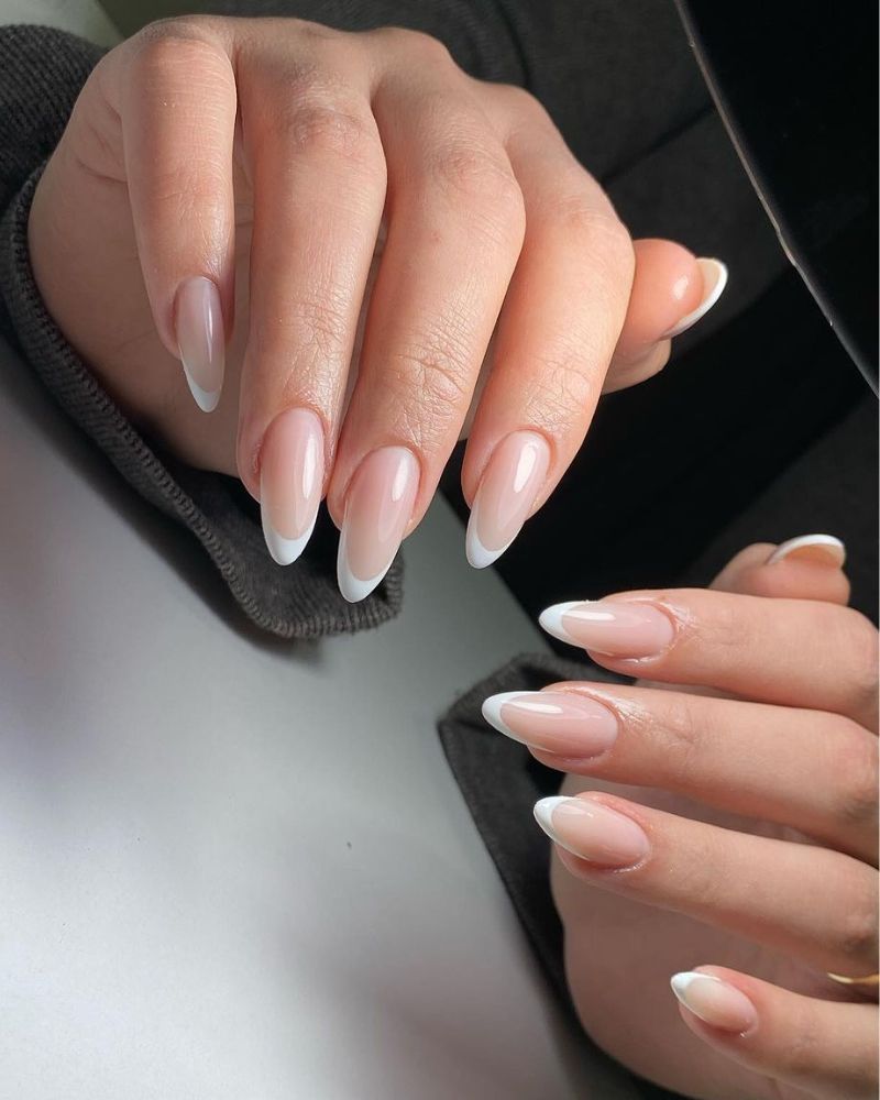 The Timeless Almond French The Timeless Almond French β Clean Girl Winter Nails