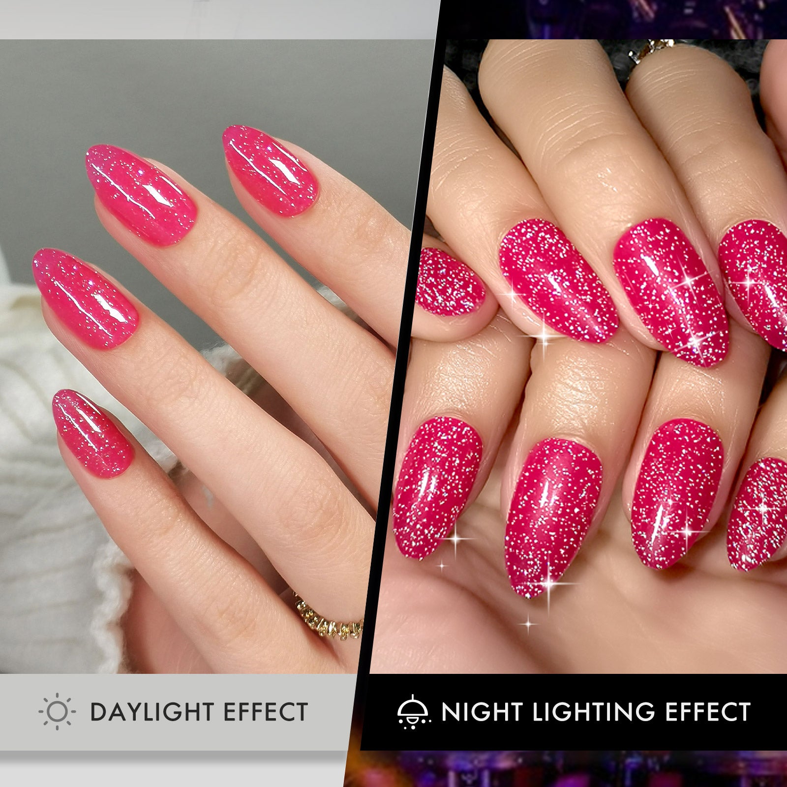 All-Over Fine Glitter Visual Idea — New Years Press On Nails 2027