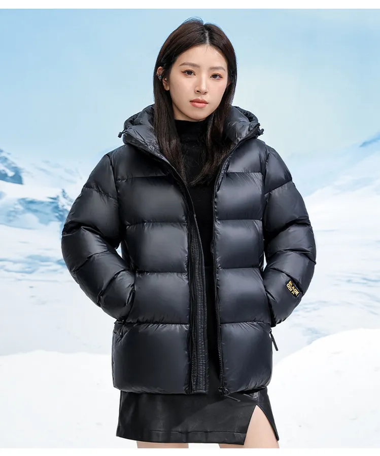 Sleek Essential: Black Hooded Puffer Jacket Sleek Essential: Black Hooded Puffer Jacket β Korean Winter Outfits
