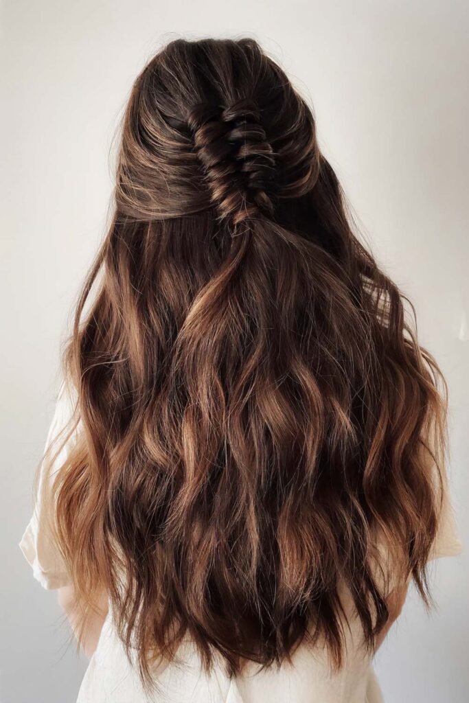 Rich Brown With Caramel Highlights Visual Idea Rich Brown With Caramel Highlights Visual Idea β Winter Hairstyles with Bangs