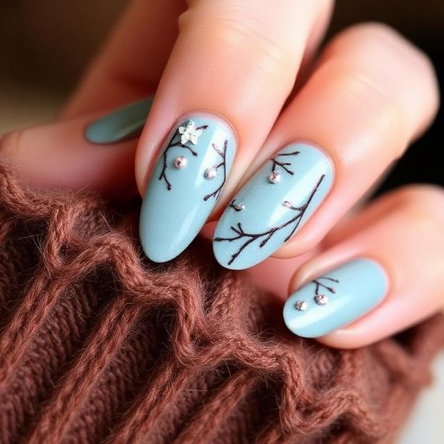 Matte Visual Idea — Winter Acrylic Nail Colors