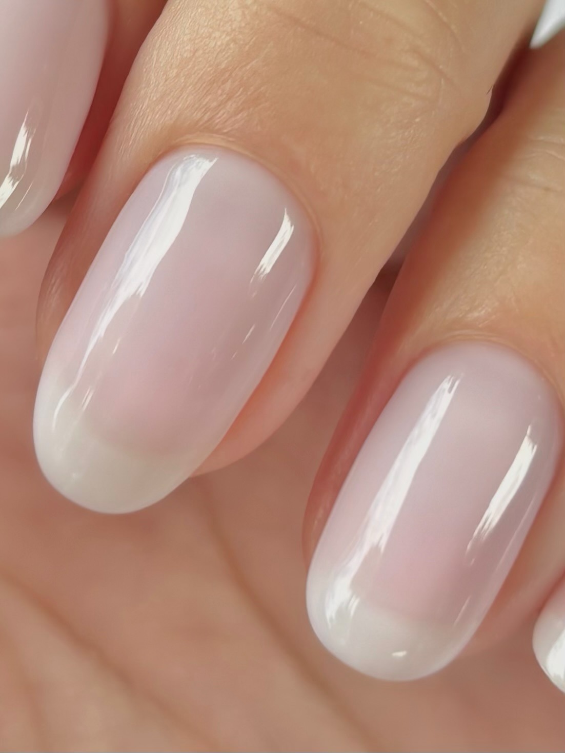 Milky White French Tips on Oval Nails Milky White French Tips on Oval Nails β Milky White Nails