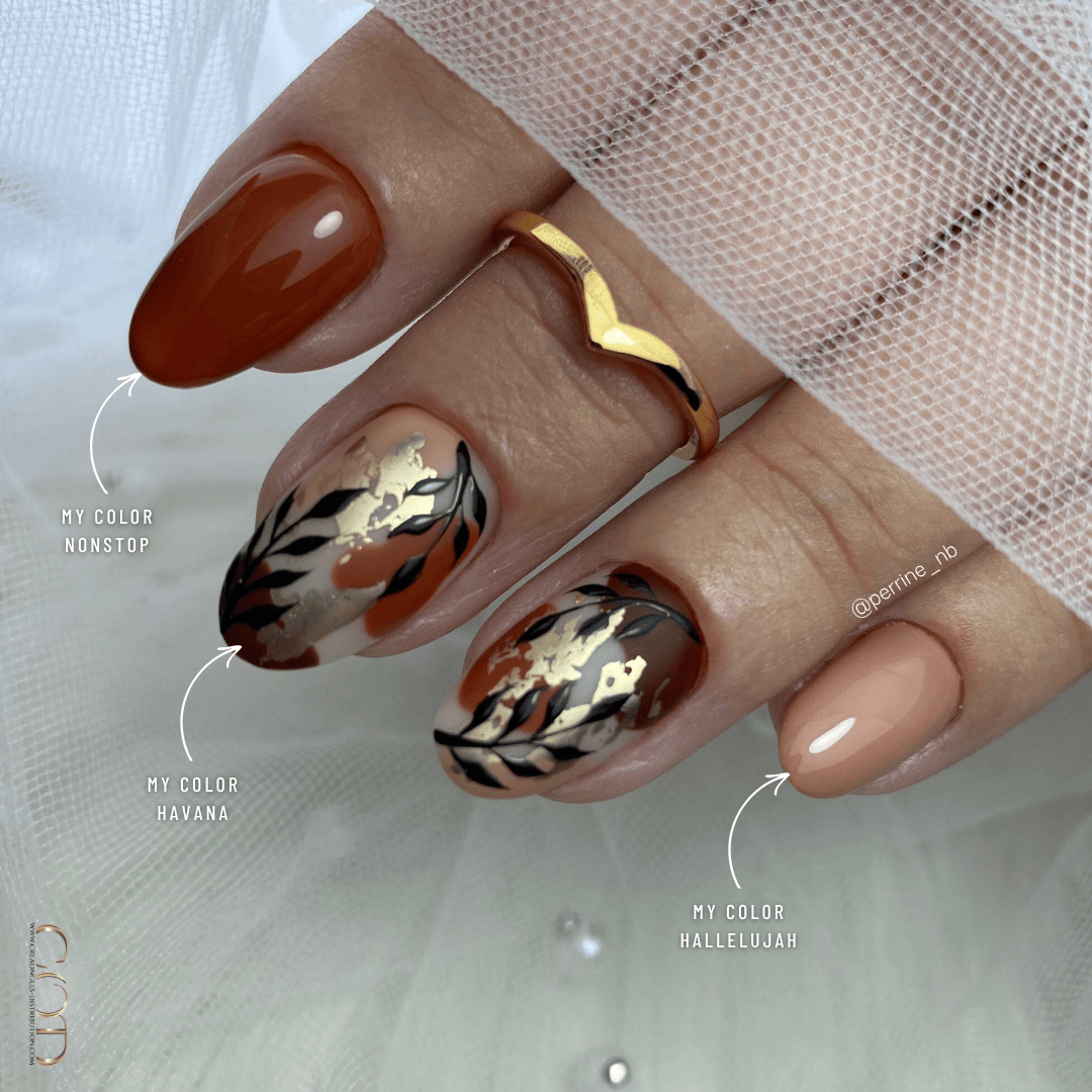 Warm Milk Chocolate Medium Coffin Nails — Chocolate Brown Nails