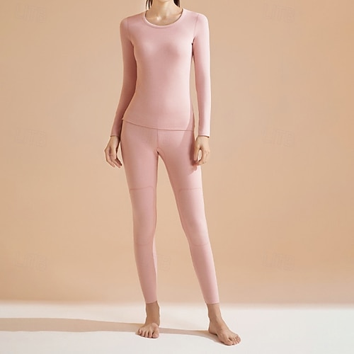 Pink Thermal Set for Optimal Winter Training — Winter Workout Outfits