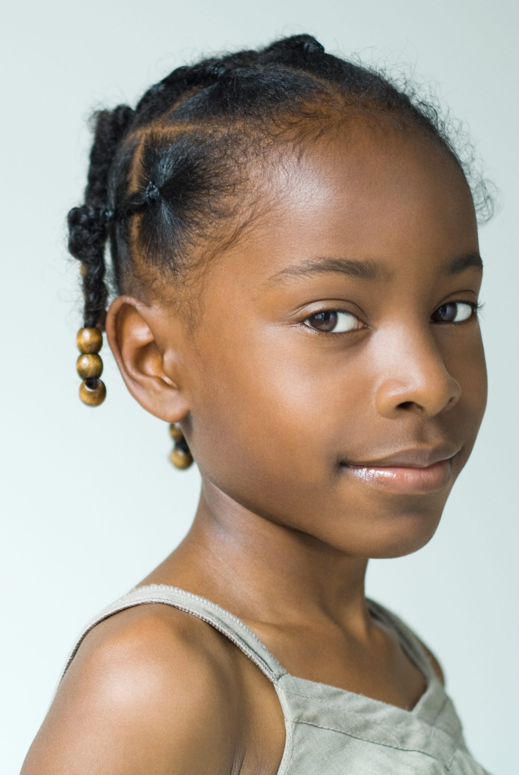 Small Shoulder Length Braids With Wooden Beads Small Shoulder Length Braids With Wooden Beads β Winter Hairstyles for Black Kids