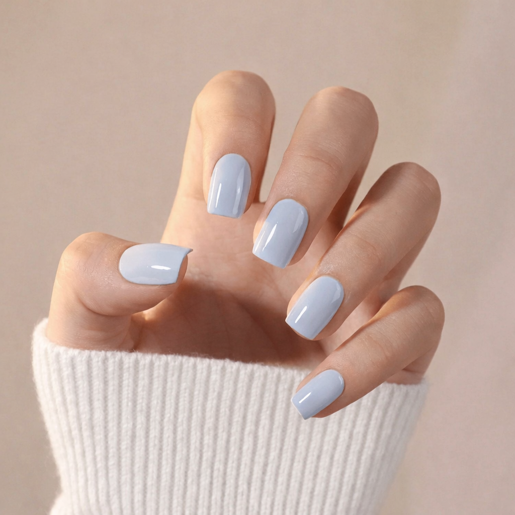 None Visual Idea None Visual Idea β Short Winter Square Nails