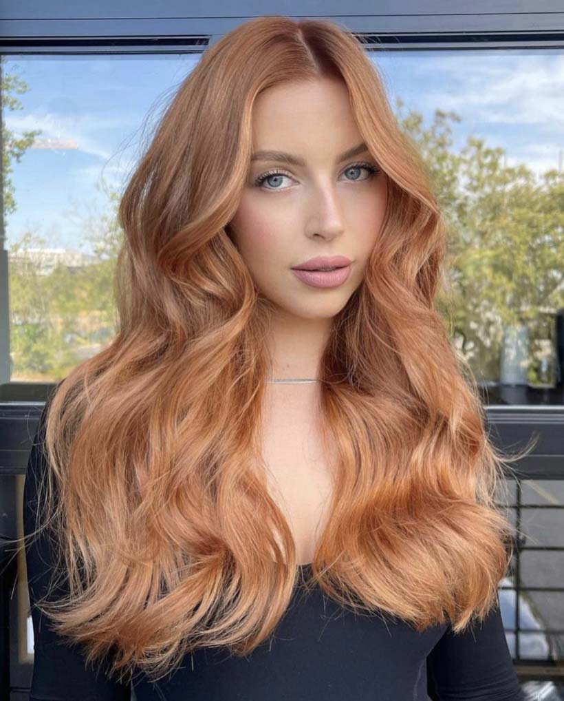 Soft Strawberry Blonde Loose Waves Soft Strawberry Blonde Loose Waves β Winter Hair Colors for Redheads