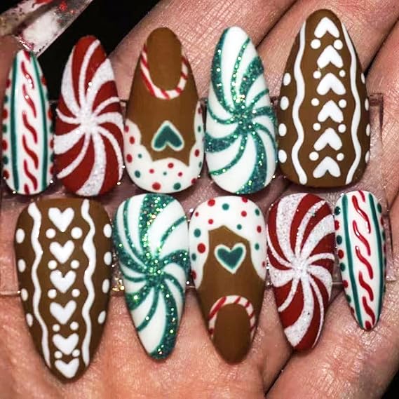 Long Stiletto Holiday Character Nails Long Stiletto Holiday Character Nails β Christmas Acrylic Nails 2026