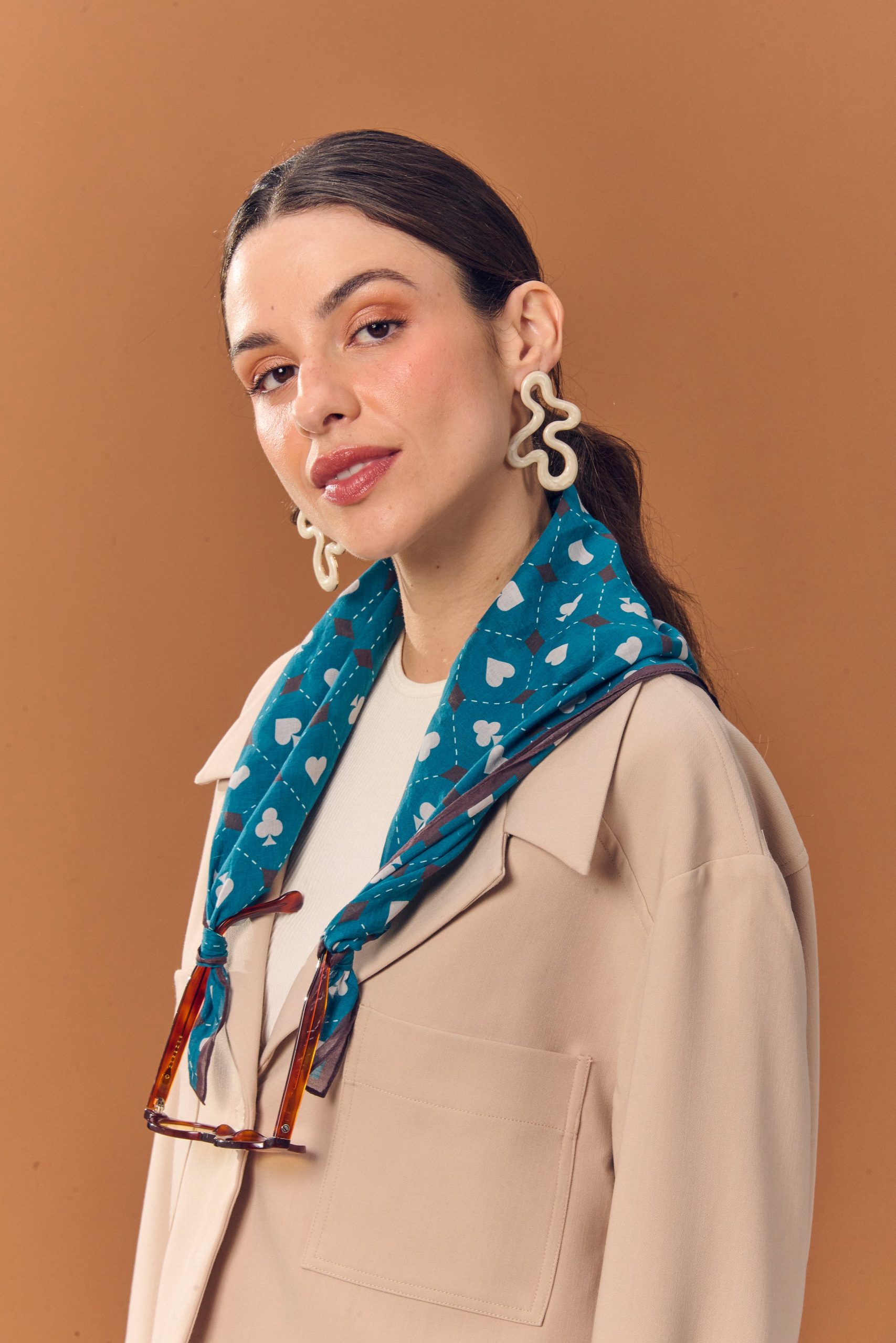Teal Scarf as a Statement Accessory — Scarf Outfits