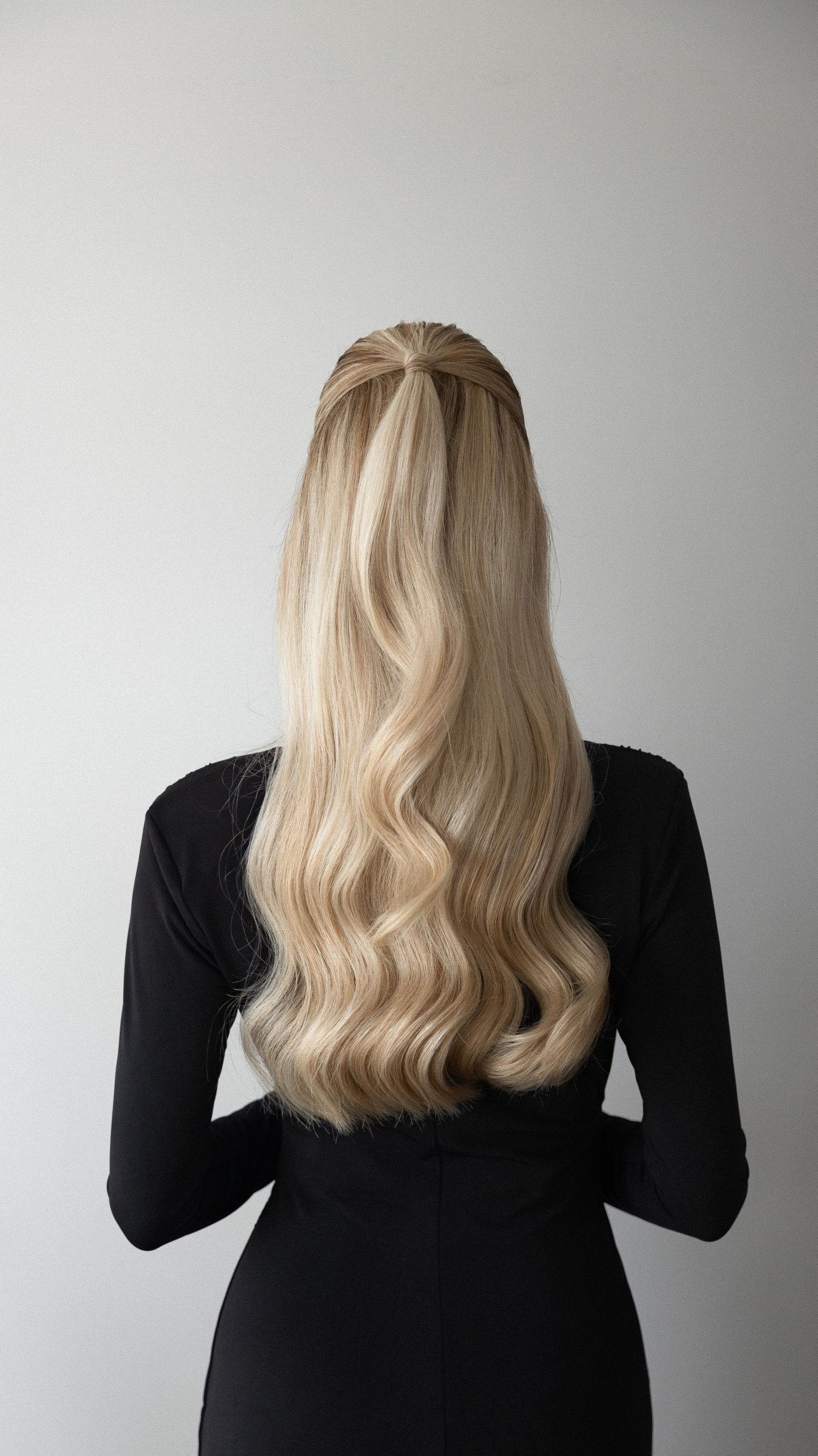 Mid-Back Visual Idea — Winter Half Up Half Down Hairstyles