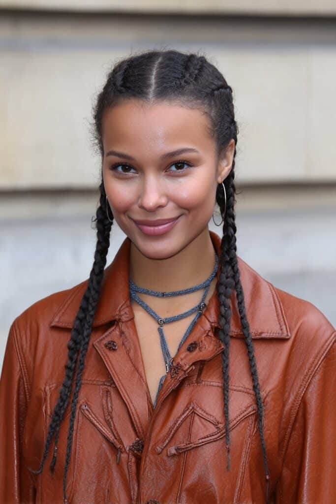 Dark Brown Two French Braids Dark Brown Two French Braids β Winter Braided Hairstyles