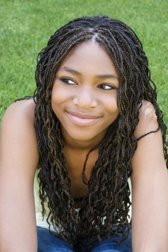 Micro Braids Visual Idea — Winter Hairstyles for Black Women