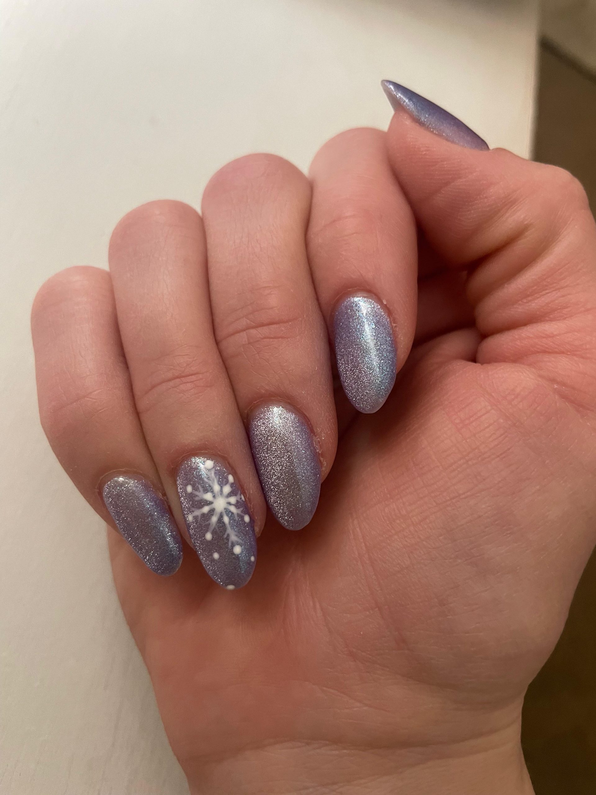 Matte Velvet Effect Visual Idea — Winter Gray Nails