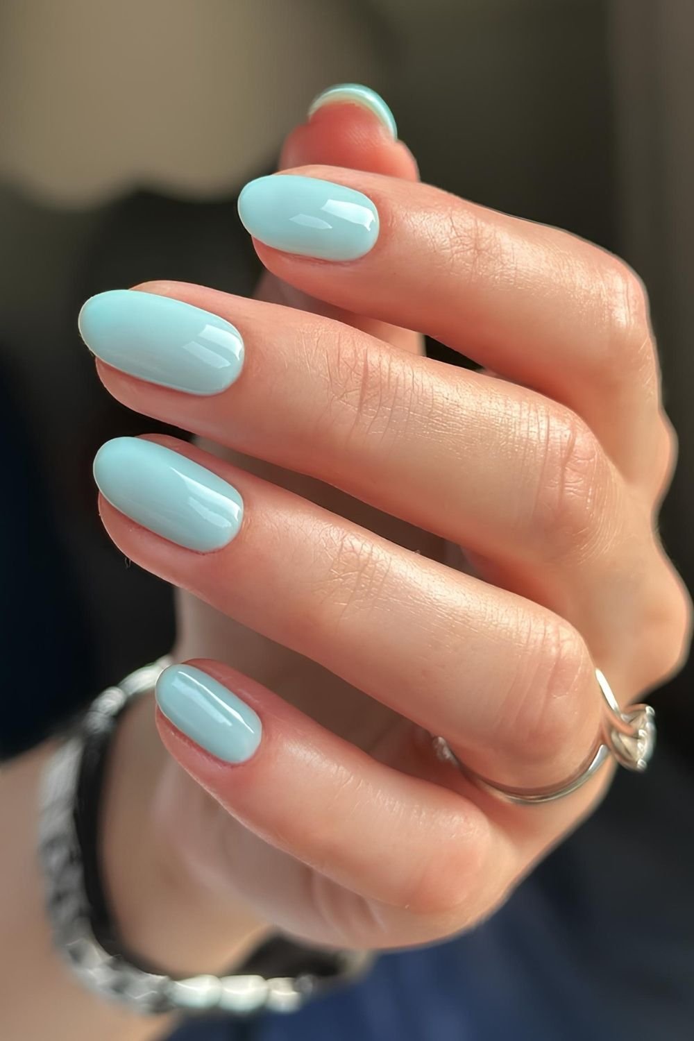 Full Cover Vibrant Opaque Icy Blue Glossy Nails Full Cover Vibrant Opaque Icy Blue Glossy Nails β Icy Blue Nails