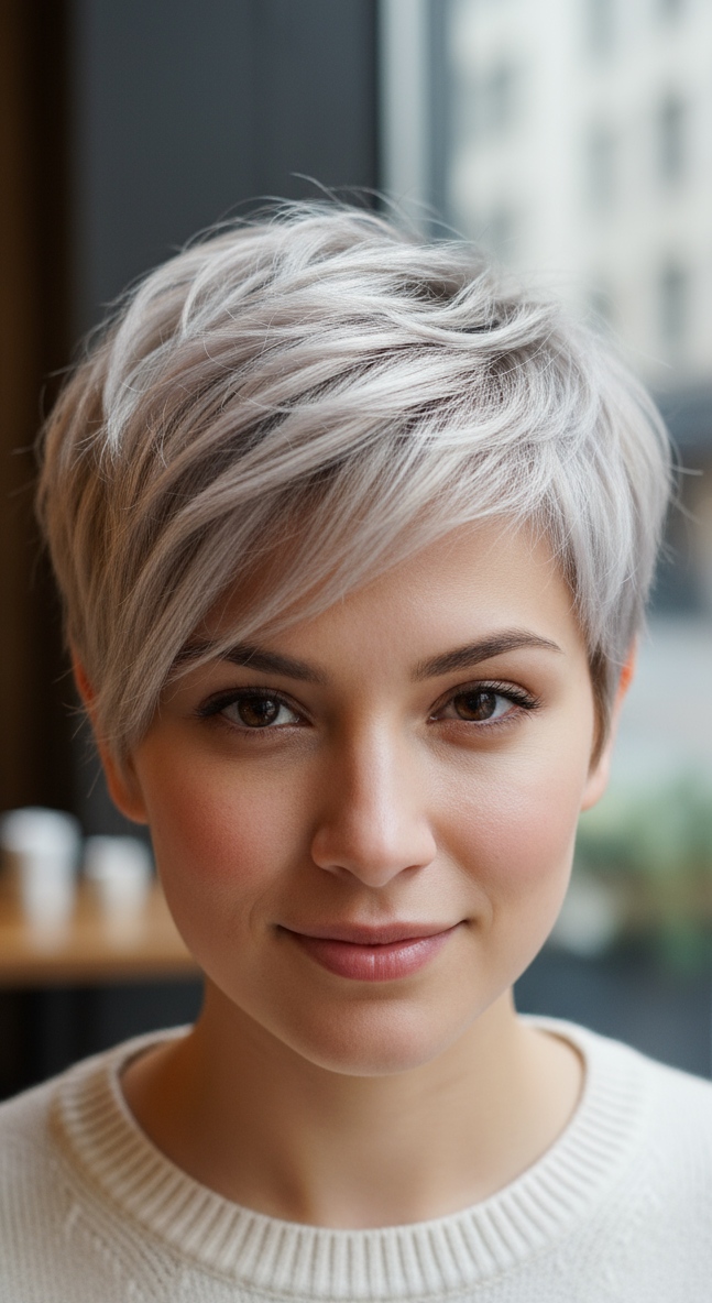 Pearl Blonde Grey Visual Idea Pearl Blonde Grey Visual Idea β Winter Hairstyles for Gray Hair