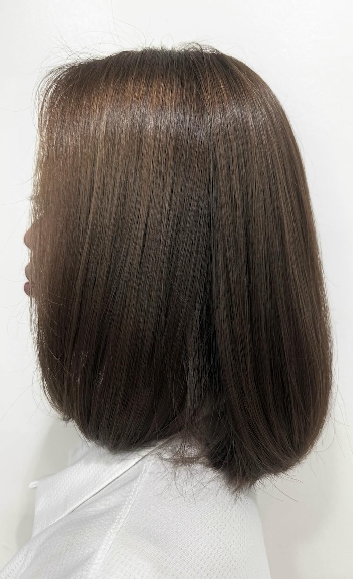 Chin Length Bob With Subtle Cool Tones Chin Length Bob With Subtle Cool Tones β Mushroom Brown Hair