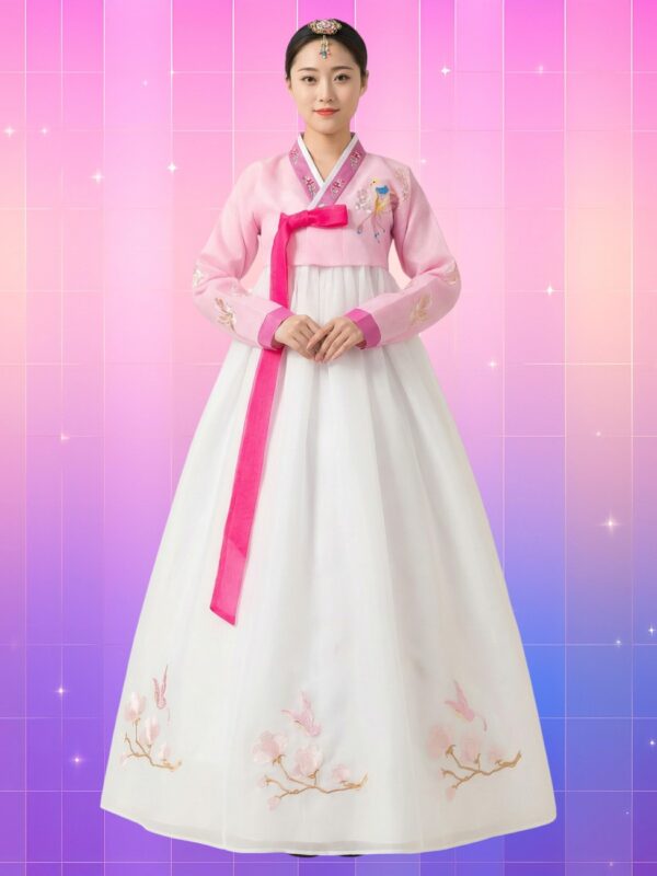 Cultural Elegance: Pink and White Hanbok Cultural Elegance: Pink and White Hanbok β Korean Winter Outfits