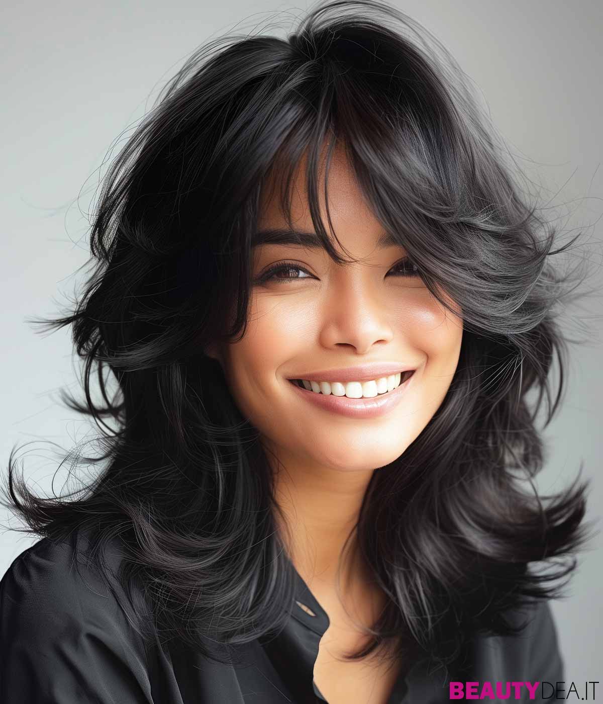 Layered Shag Visual Idea — Winter Hairstyles for Black Women