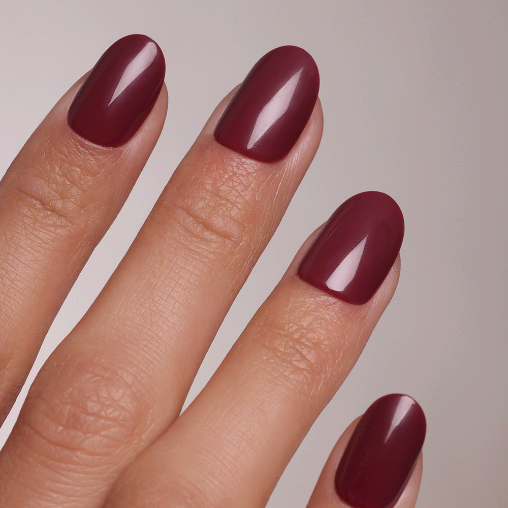 Deep Dark Red Winter Nails Deep Dark Red Winter Nails β Short Winter Round Nails