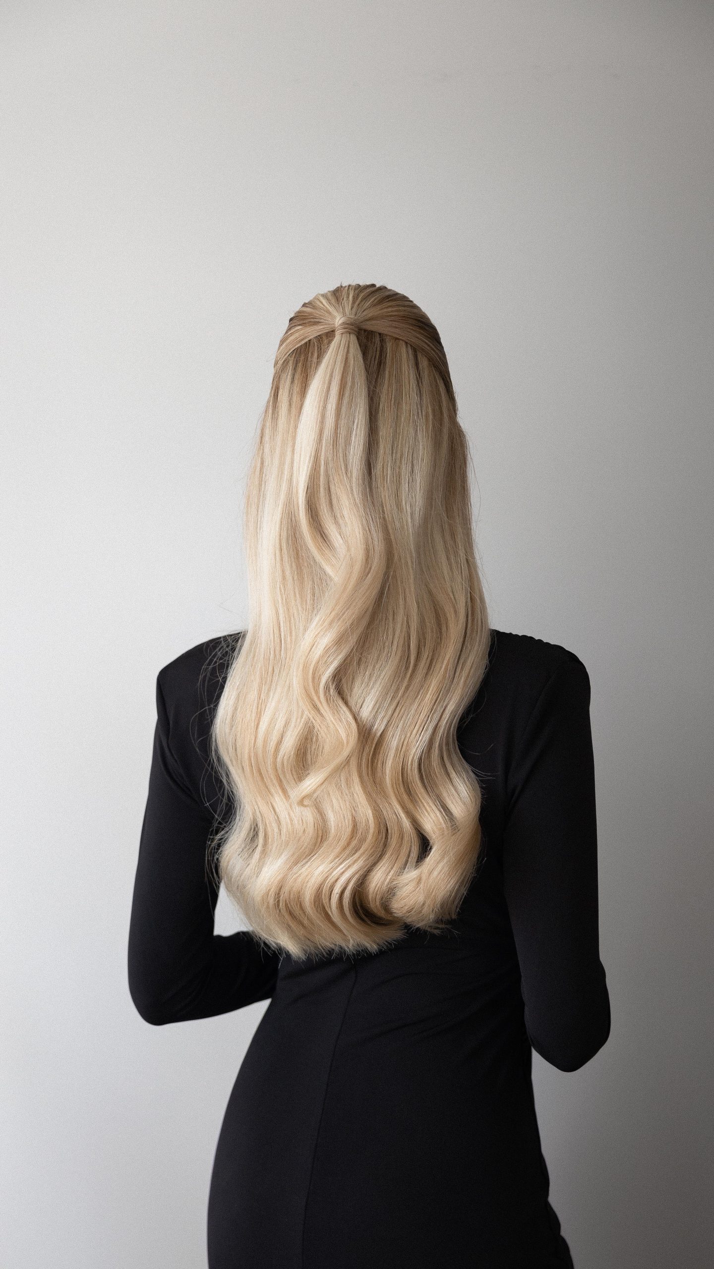 Sleek High Half Ponytail — Winter Half Up Half Down Hairstyles