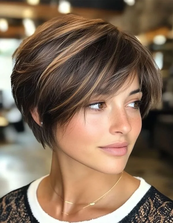 Ear-Length Visual Idea — Winter Hairstyles for Thick Hair