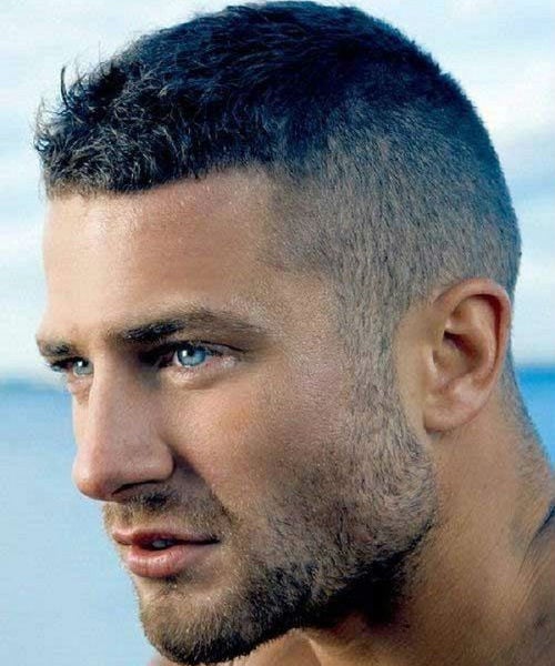 Dark Brown Buzz Cut With Fade Dark Brown Buzz Cut With Fade β Winter Haircuts for Men