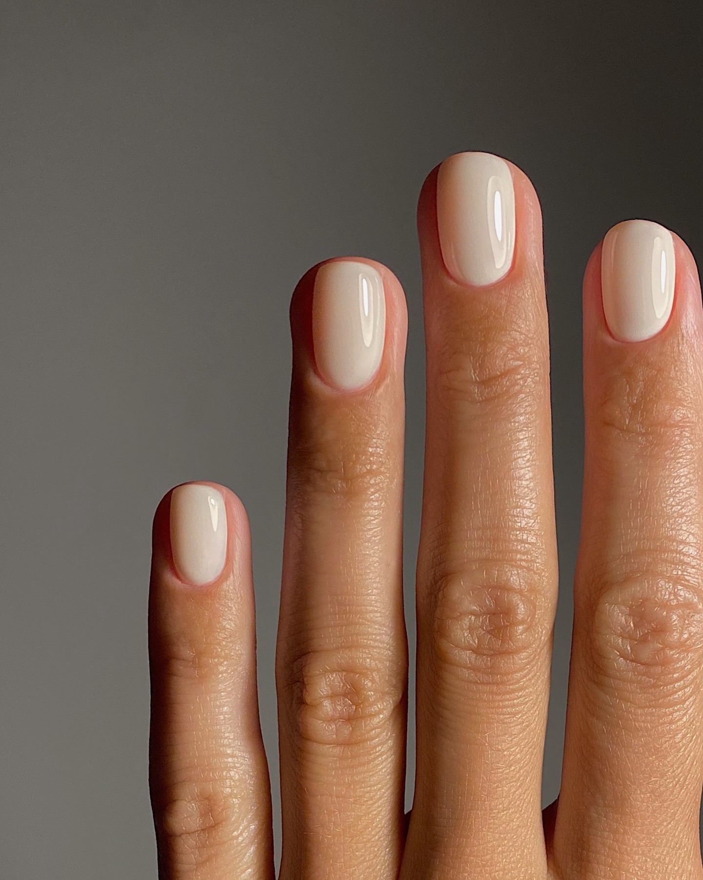 Opaque Pale Beige Solid Gloss — Simple Winter Nails