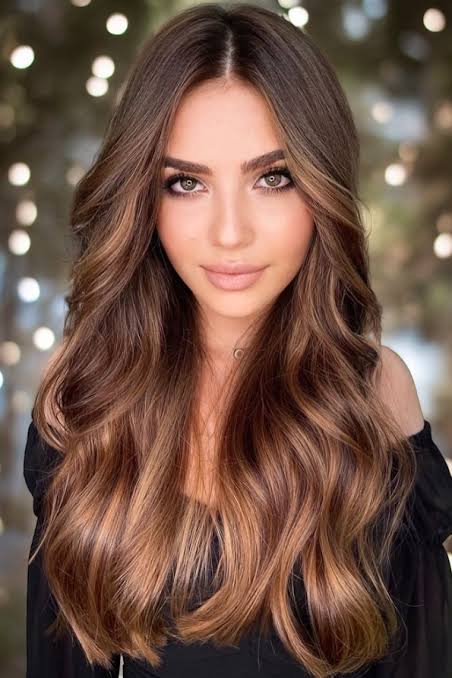 Chocolate Brown With Caramel — Winter Hair Colors for Plus Size Women