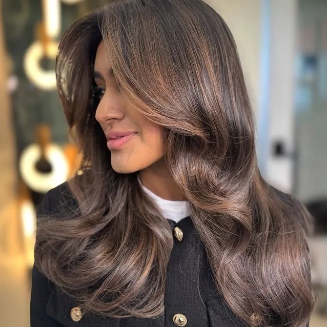 Dimensional Highlights on Dark Chocolate — Winter Hair Colors for Brunettes