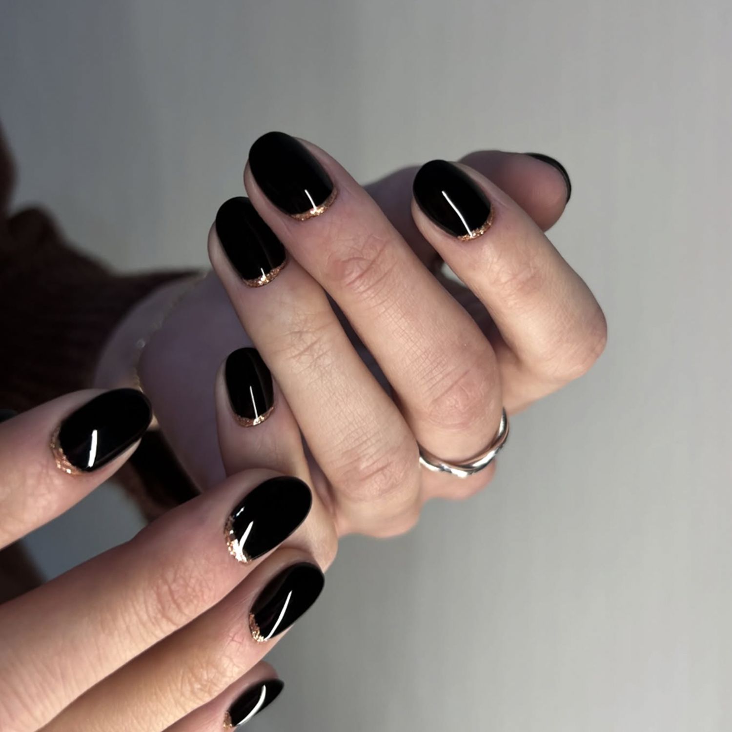 Black Glitter French Tip Nails Black Glitter French Tip Nails β Classy New Years Nails 2027
