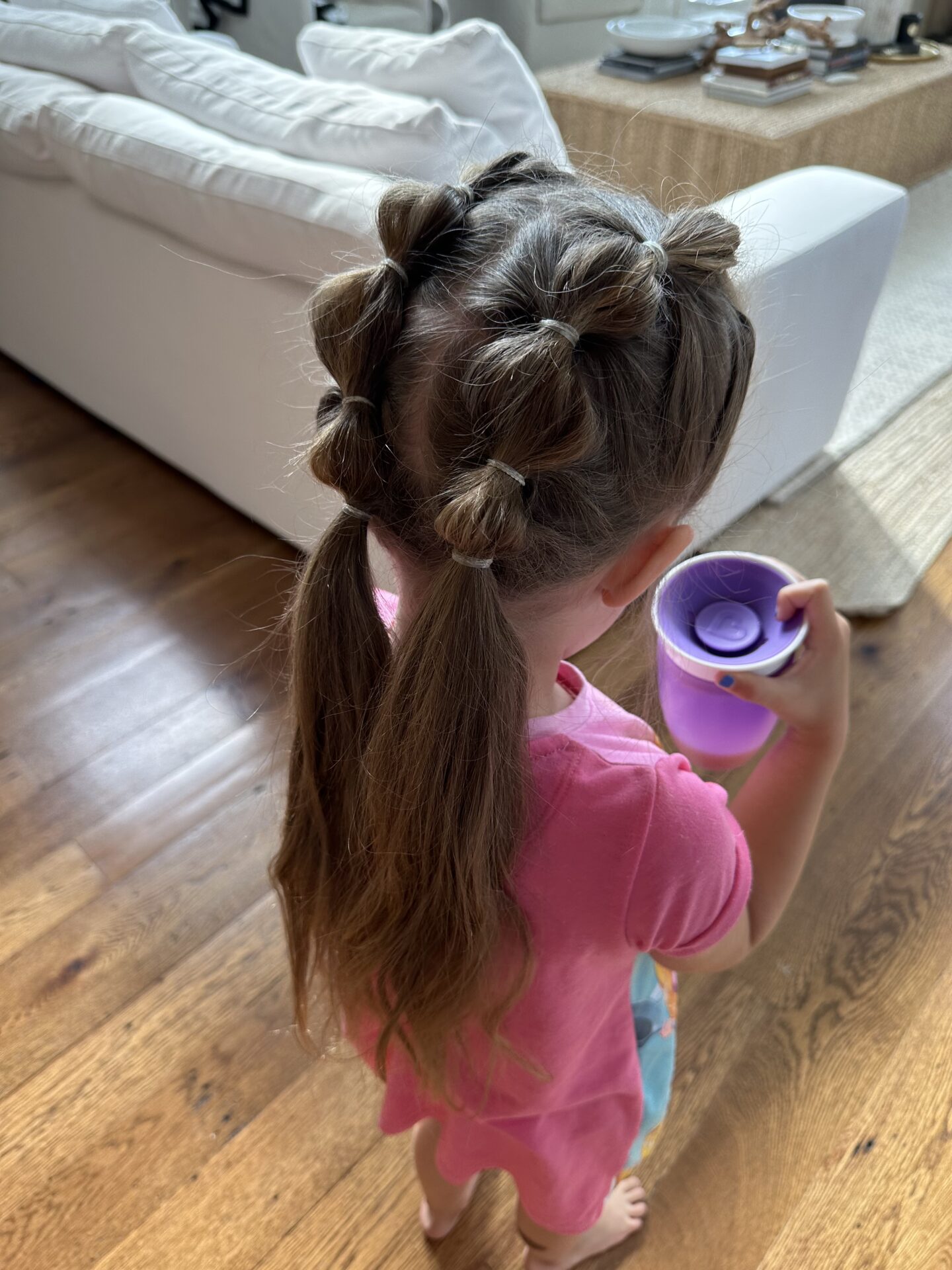 Double Bubble Braid Ponytails Double Bubble Braid Ponytails β Winter Hairstyles for Kids
