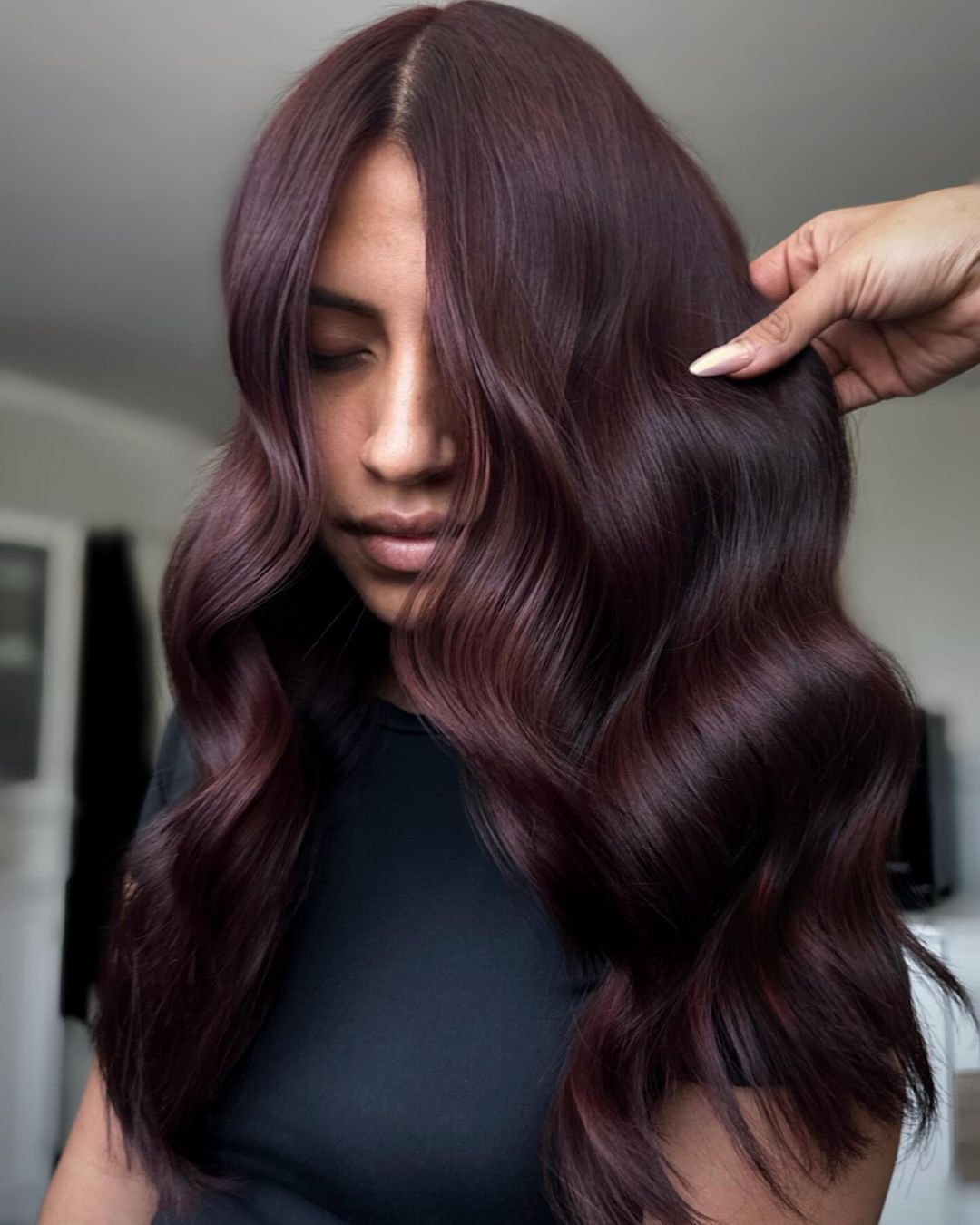 Front View Close Crop Visual Idea Front View Close Crop Visual Idea β Cherry Cola Hair Color