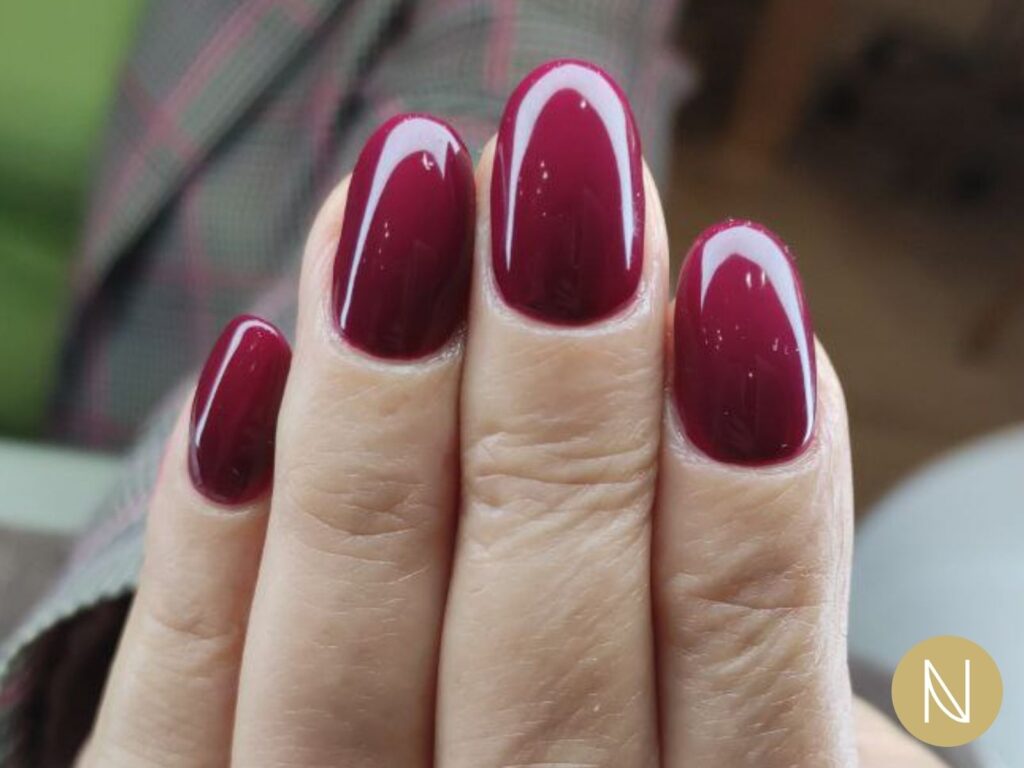 Deep Berry Red Visual Idea — Classy Winter Nails